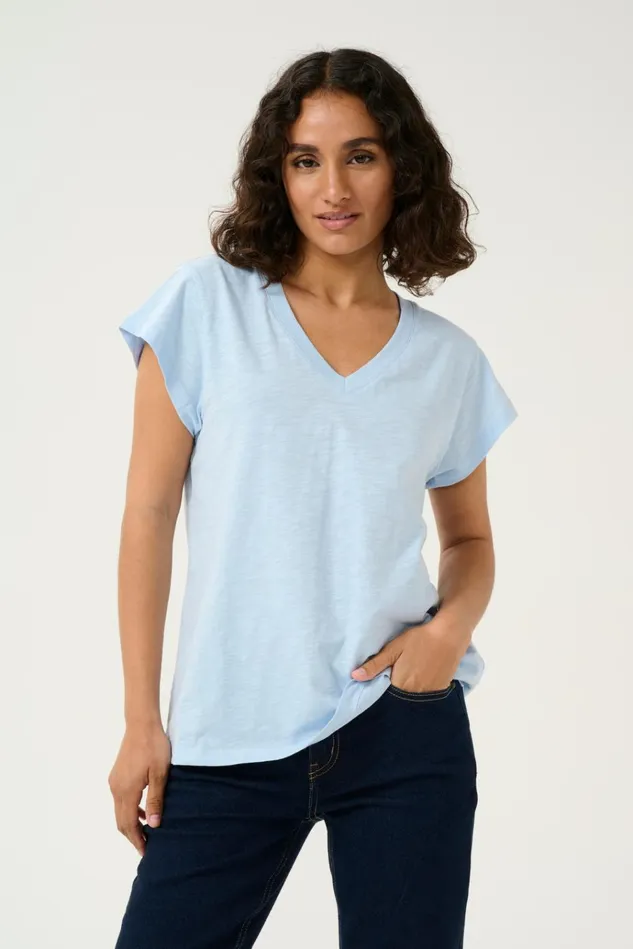 CULTURE Tops and TShirts CUbiana Tshirt Cashmere Blue 8211 Women