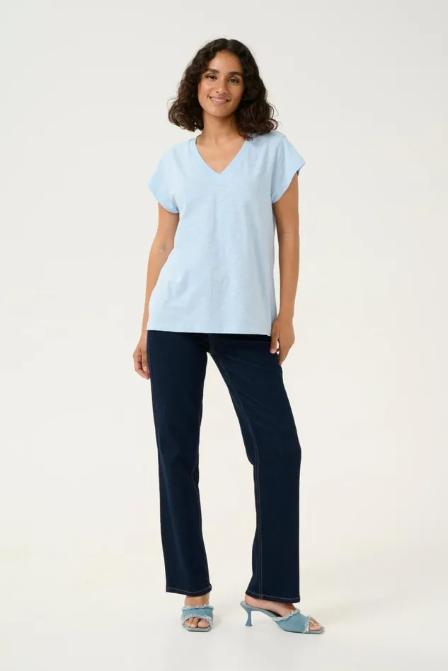 CULTURE Tops and TShirts CUbiana Tshirt Cashmere Blue 8211 Women