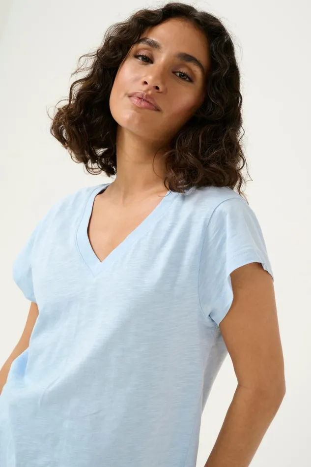 CULTURE Tops and TShirts CUbiana Tshirt Cashmere Blue 8211 Women