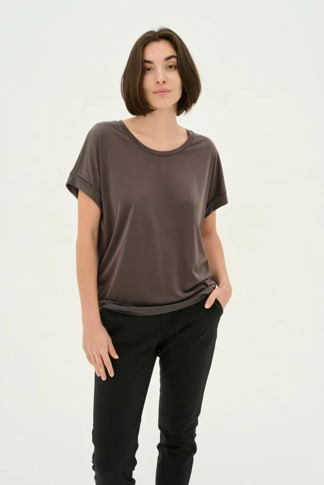 CULTURE Tops and TShirts Kajsa Tshirt Blackened Pearl 8211 Women