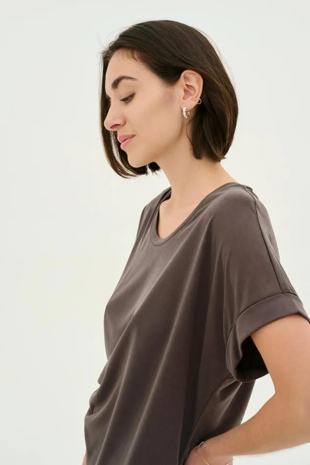 CULTURE Tops and TShirts Kajsa Tshirt Blackened Pearl 8211 Women