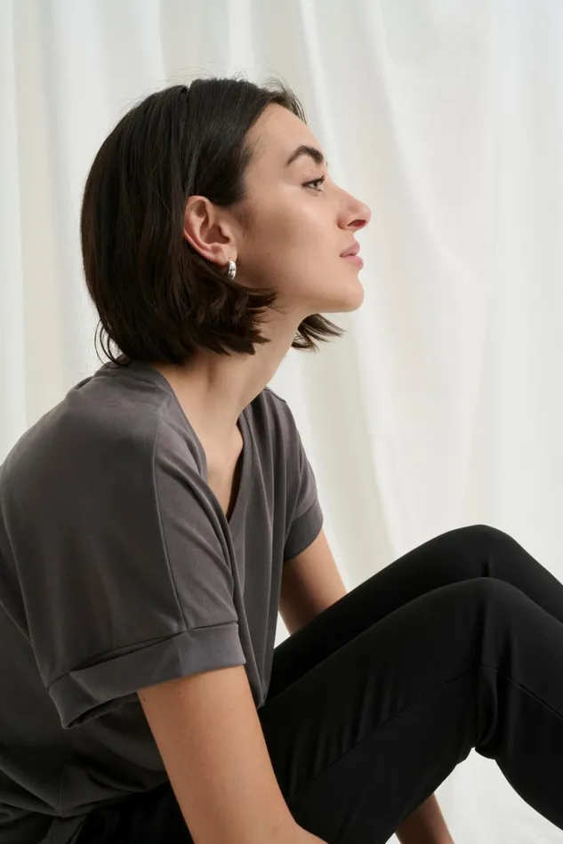 CULTURE Tops and TShirts Kajsa Tshirt Blackened Pearl 8211 Women