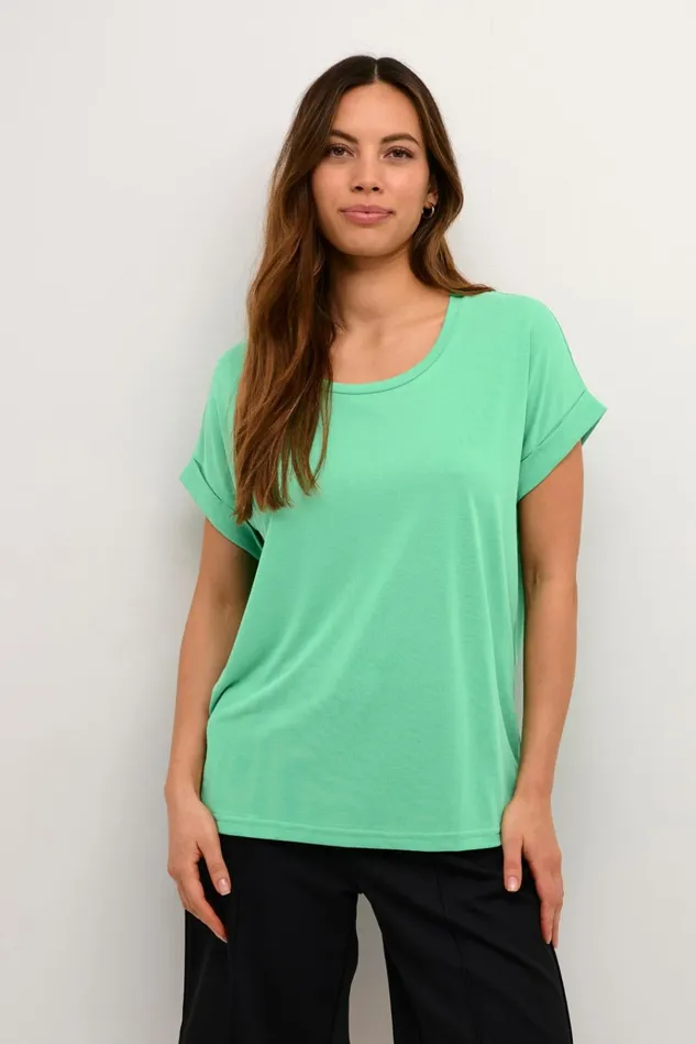 CULTURE Tops and TShirts Kajsa Tshirt Holly Green 8211 Women