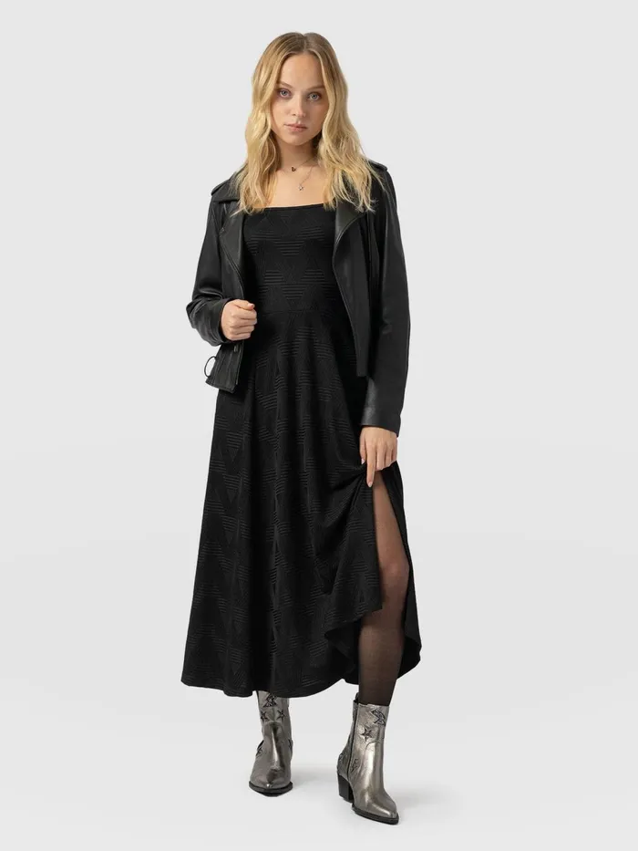 Darcey Flared Dress 8211 Black Jacquard Black Jacquard Women Saint And Sofia Dresses Darcey Flared Dress 8211 Black Jacquard Black Jacquard Women Saint And Sofia Dresses