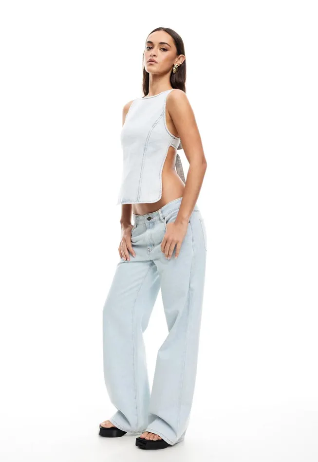 Denim Women Lioness Fashion RIDER BACKLESS TOP Light Denim Denim Women Lioness Fashion RIDER BACKLESS TOP Light Denim