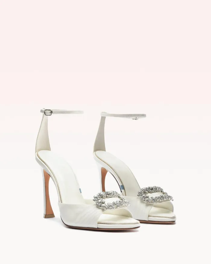 Designer Wedding Shoes 8211 Isla Crystal Bridal 100 Off White 8211 Alexandre Birman Bridal Off White Women Alexandre Birman Sandals