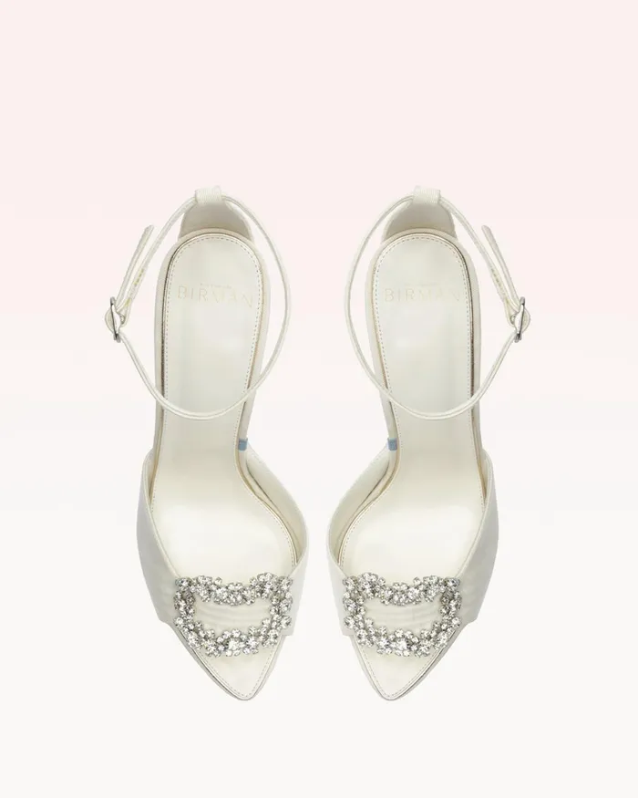 Designer Wedding Shoes 8211 Isla Crystal Bridal 100 Off White 8211 Alexandre Birman Bridal Off White Women Alexandre Birman Sandals