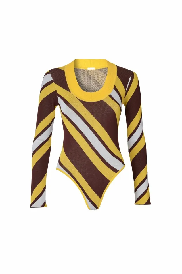 DODO BAR OR Bodysuits Summer Bodysuit Yellow Brown 8211 Women