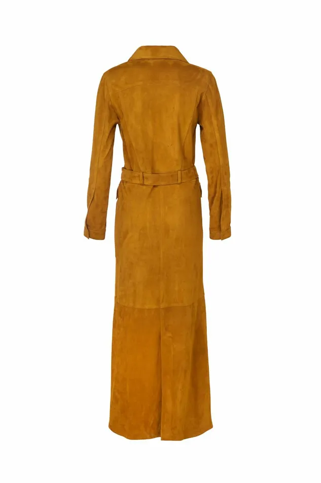 DODO BAR OR Dresses Marina Long Dress Camel Suede 8211 Women