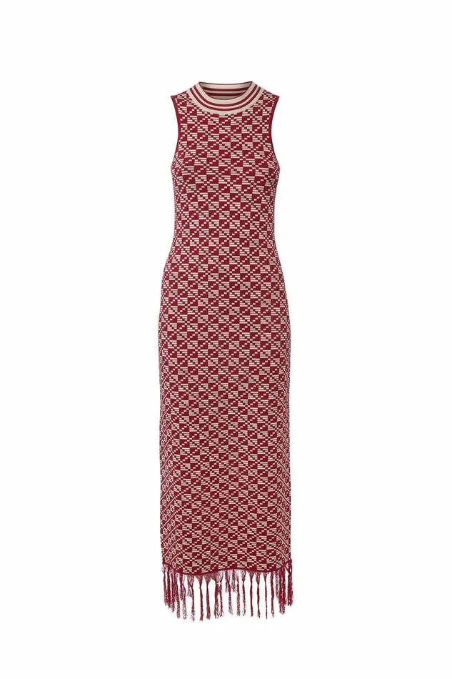 DODO BAR OR Knitwear Chen Dress Red Cream 8211 Women