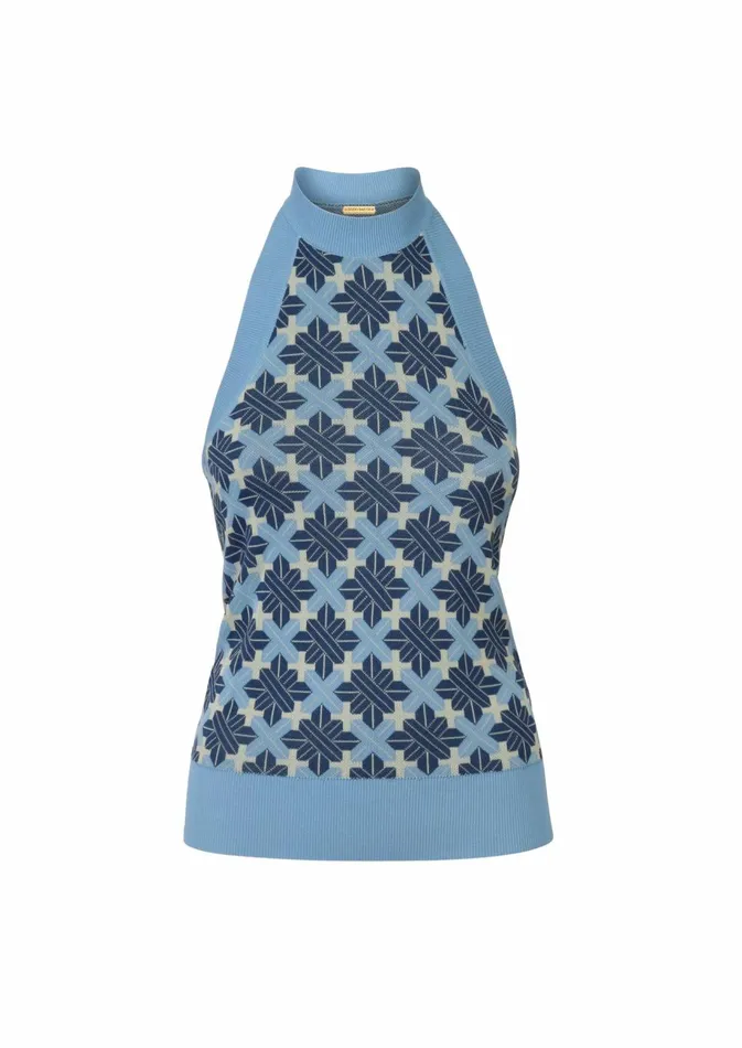 DODO BAR OR Knitwear Lily Top Blue Combo 8211 Women