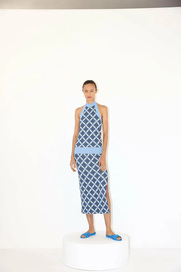 DODO BAR OR Knitwear Lily Top Blue Combo 8211 Women DODO BAR OR Knitwear Lily Top Blue Combo 8211 Women