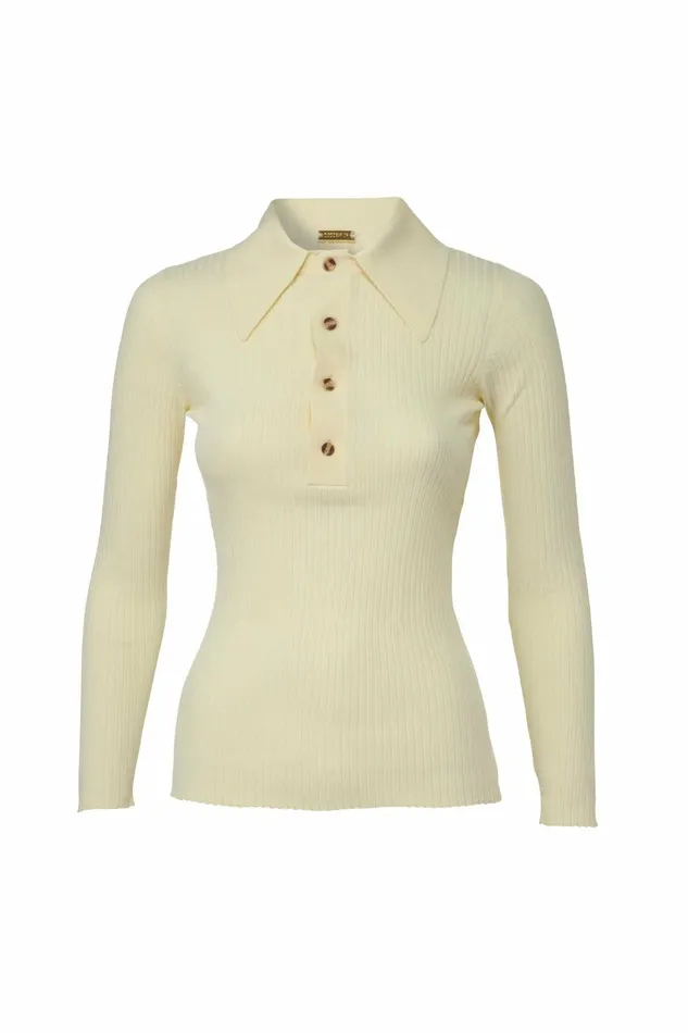 DODO BAR OR Knitwear Monie Knit Shirt Light Yellow 8211 Women