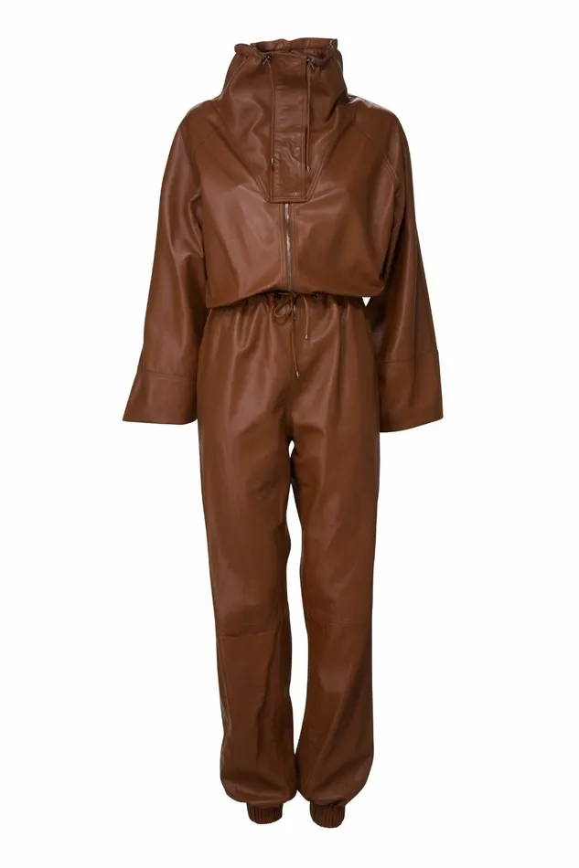 DODO BAR OR Leather Piki A Jumpsuit Tobacco 8211 Women