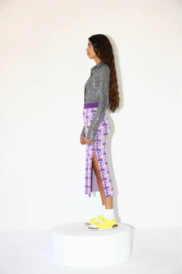DODO BAR OR Skirts Joelle Skirt Purple Combo 8211 Women DODO BAR OR Skirts Joelle Skirt Purple Combo 8211 Women