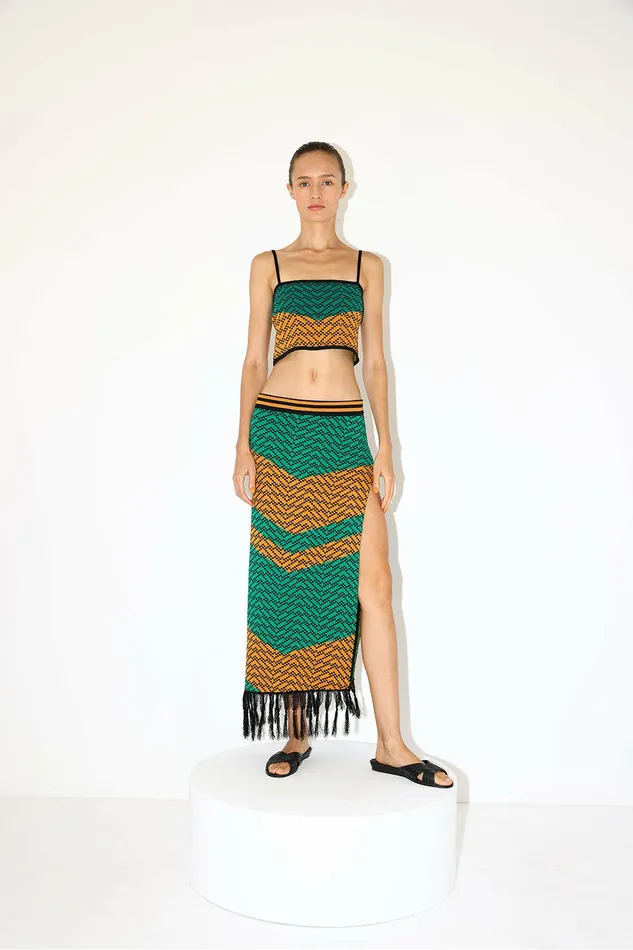 DODO BAR OR Skirts Nala Skirt Green Orange Combo 8211 Women