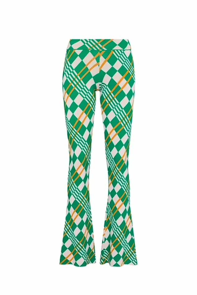 DODO BAR OR Trousers Lola Pants Green Cream Combo 8211 Women