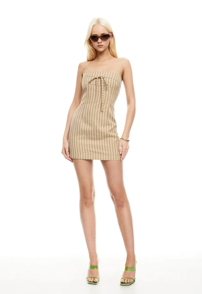 Dresses Women Lioness Fashion CLUB LIONESS MINI DRESS Stone Stripe