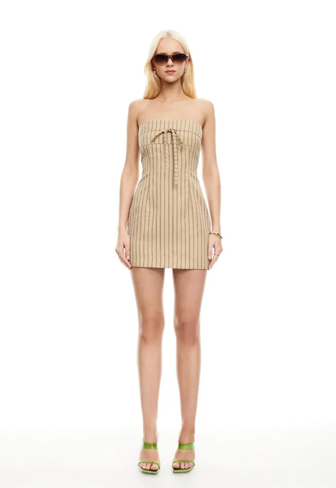 Dresses Women Lioness Fashion CLUB LIONESS MINI DRESS Stone Stripe Dresses Women Lioness Fashion CLUB LIONESS MINI DRESS Stone Stripe
