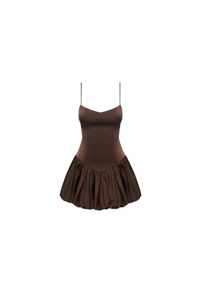 Dresses Women Lioness Fashion DOLLHOUSE MINI DRESS Coffee Dresses Women Lioness Fashion DOLLHOUSE MINI DRESS Coffee