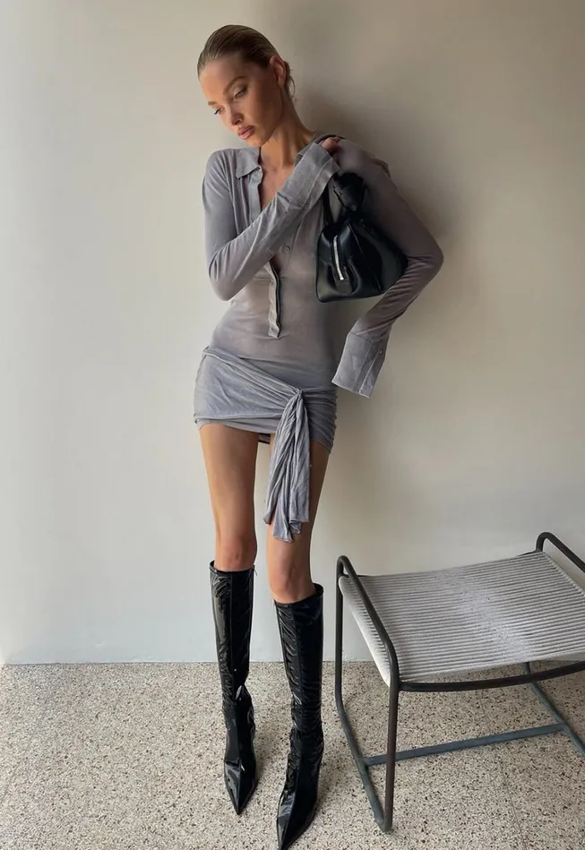 Dresses Women Lioness Fashion SOHO MINI DRESS Grey