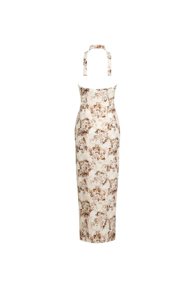 Dresses Women Lioness Fashion WESTWOOD MAXI DRESS Chocolate Floral Dresses Women Lioness Fashion WESTWOOD MAXI DRESS Chocolate Floral