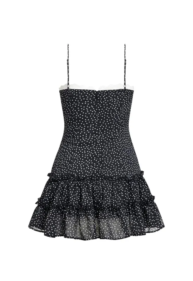 Dresses Women Lioness Fashion YVES MINI DRESS Onyx Polka Dresses Women Lioness Fashion YVES MINI DRESS Onyx Polka