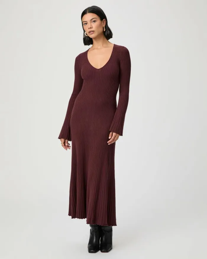 Dresses Women PAIGE Bel Dress 8211 Oxblood