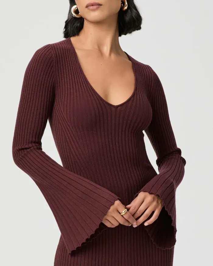 Dresses Women PAIGE Bel Dress 8211 Oxblood Dresses Women PAIGE Bel Dress 8211 Oxblood