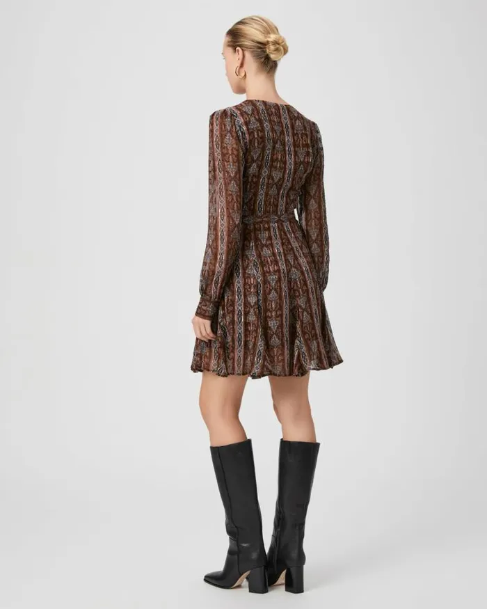 Dresses Women PAIGE Bucatini Dress 8211 Landslide Multi Silk Dresses Women PAIGE Bucatini Dress 8211 Landslide Multi Silk