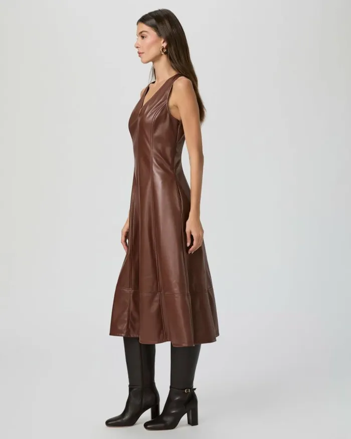Dresses Women PAIGE Fiorella Dress 8211 French Press Faux Leather Dresses Women PAIGE Fiorella Dress 8211 French Press Faux Leather