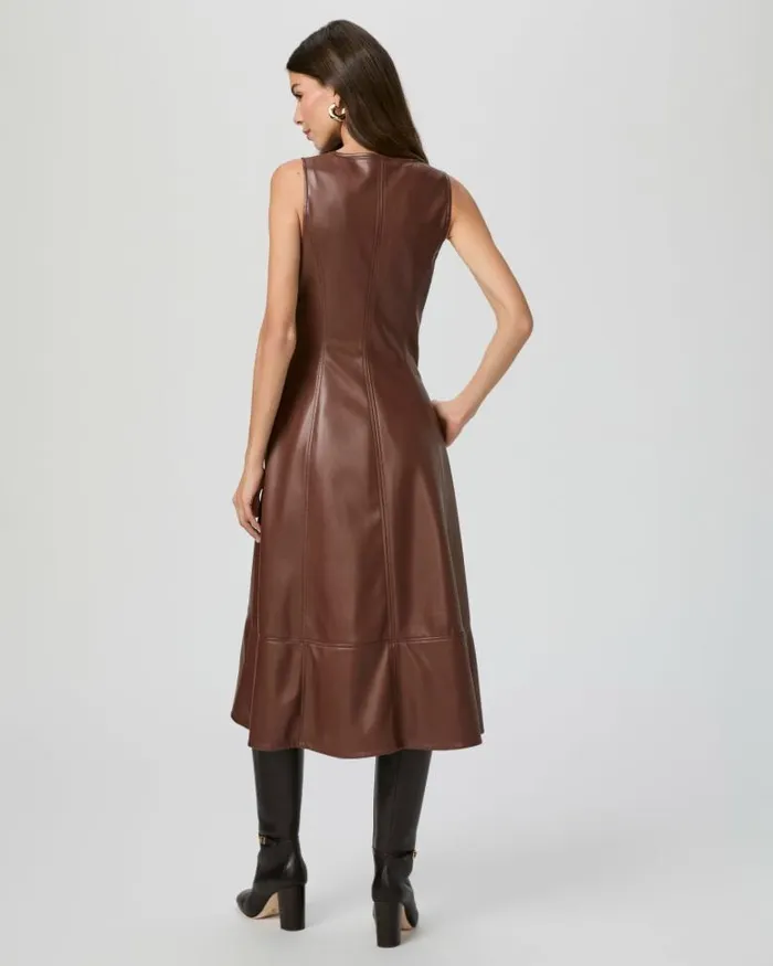 Dresses Women PAIGE Fiorella Dress 8211 French Press Faux Leather Dresses Women PAIGE Fiorella Dress 8211 French Press Faux Leather