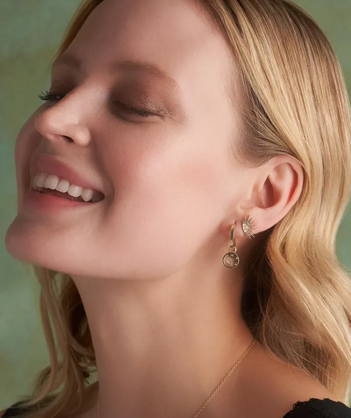 Earrings Women Olivia Burton Celestial Sun Gold Plated Stud Earrings