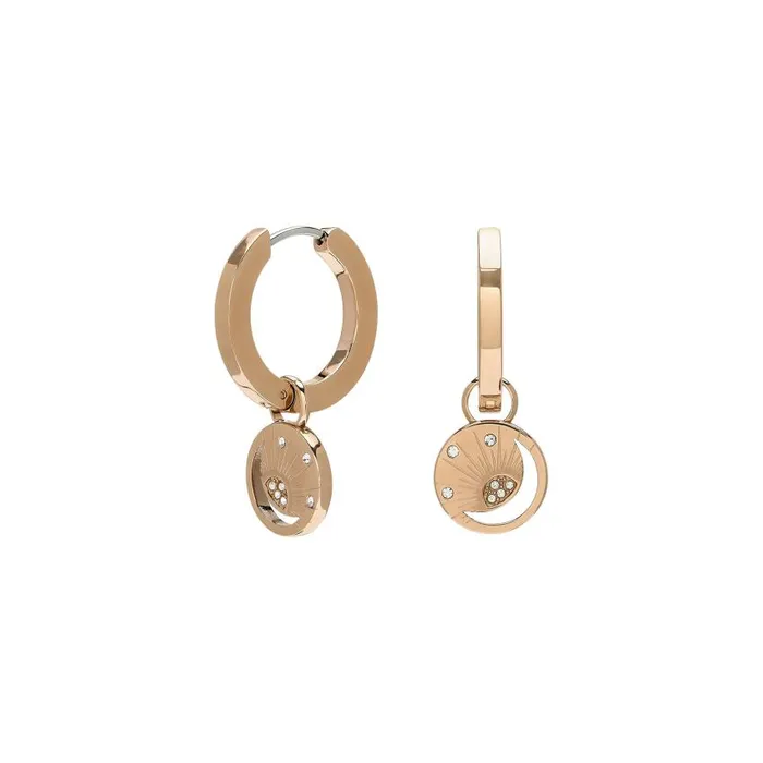 Earrings Women Olivia Burton Celestial Sun Rose Gold Plated Hoop Earrings