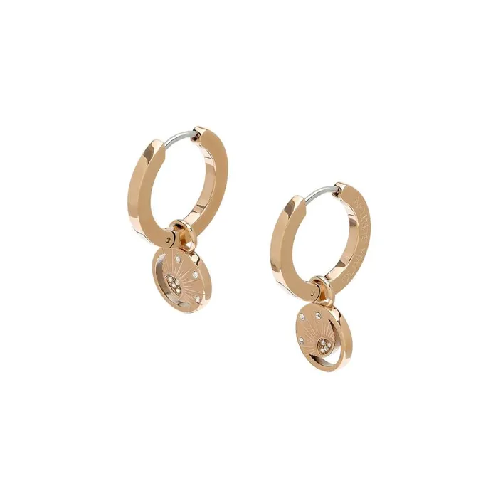 Earrings Women Olivia Burton Celestial Sun Rose Gold Plated Hoop Earrings