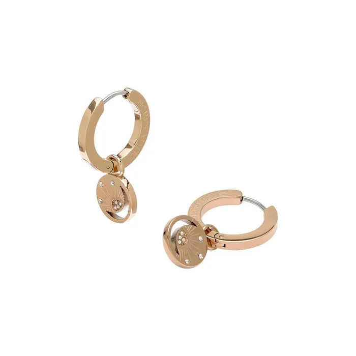 Earrings Women Olivia Burton Celestial Sun Rose Gold Plated Hoop Earrings