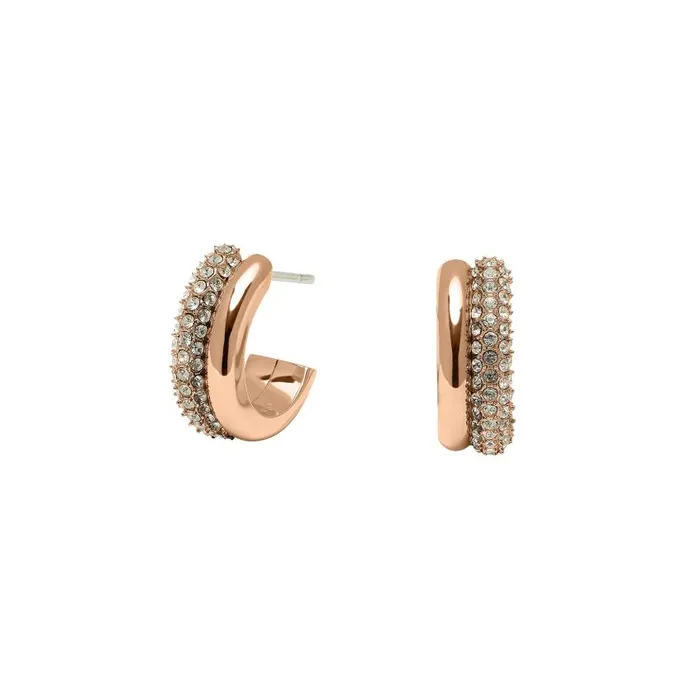 Earrings Women Olivia Burton Entwine Rose Gold Hoop Earrings