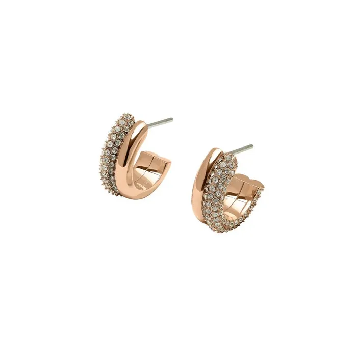 Earrings Women Olivia Burton Entwine Rose Gold Hoop Earrings