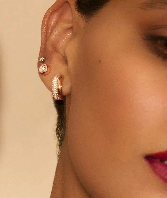 Earrings Women Olivia Burton Entwine Rose Gold Hoop Earrings