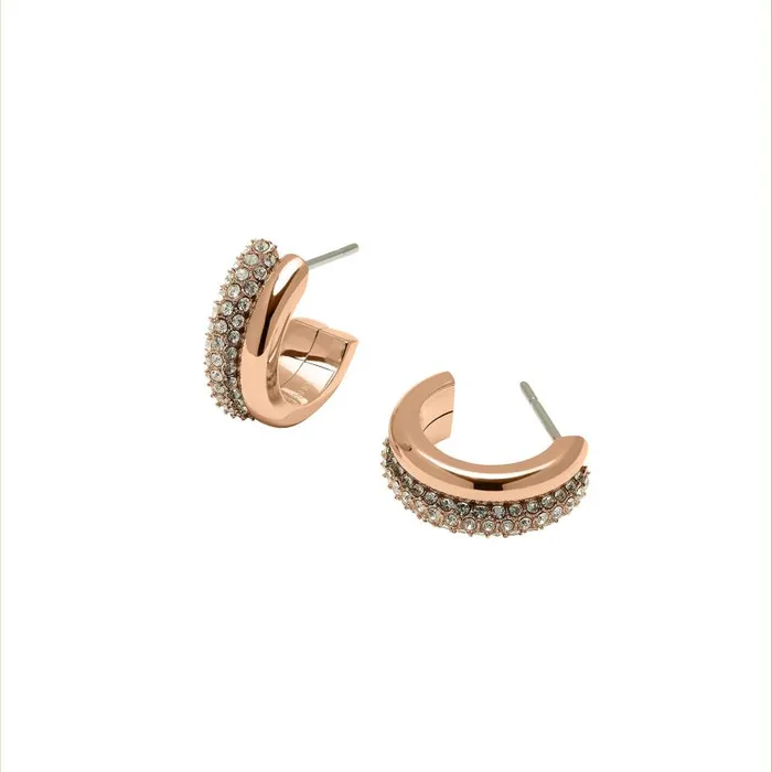 Earrings Women Olivia Burton Entwine Rose Gold Hoop Earrings