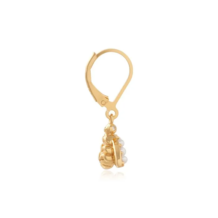 Earrings Women Olivia Burton Gold Bee Lever Back Hoops