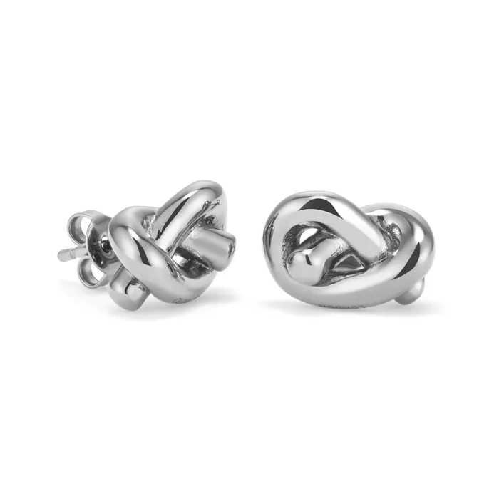 Earrings Women Olivia Burton Lovers Knot Silver Tone Stud Earrings