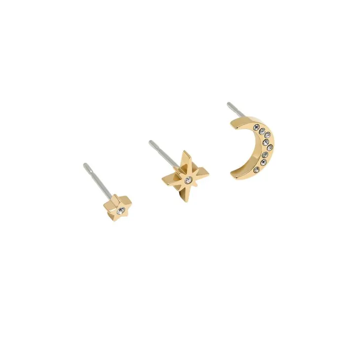 Earrings Women Olivia Burton North Star and Moon Gold Stud Earrings Set