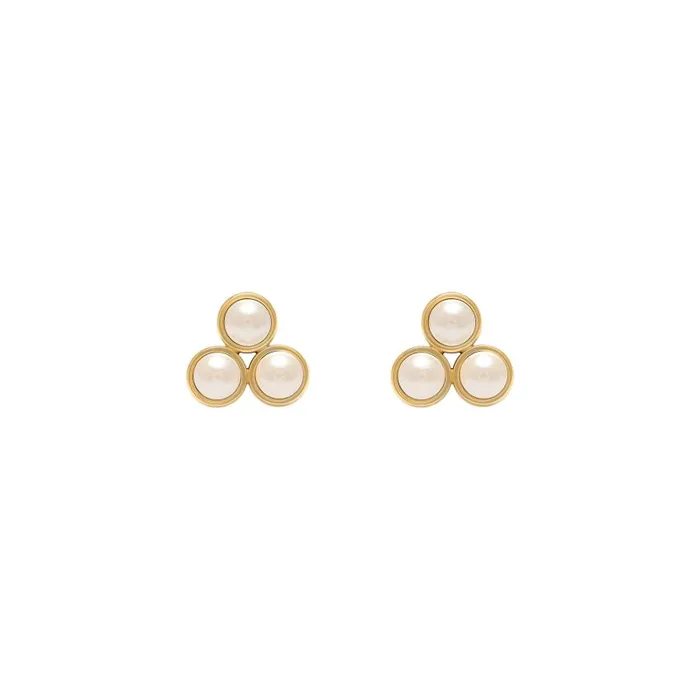 Earrings Women Olivia Burton Pearl Cluster Gold Stud Earrings