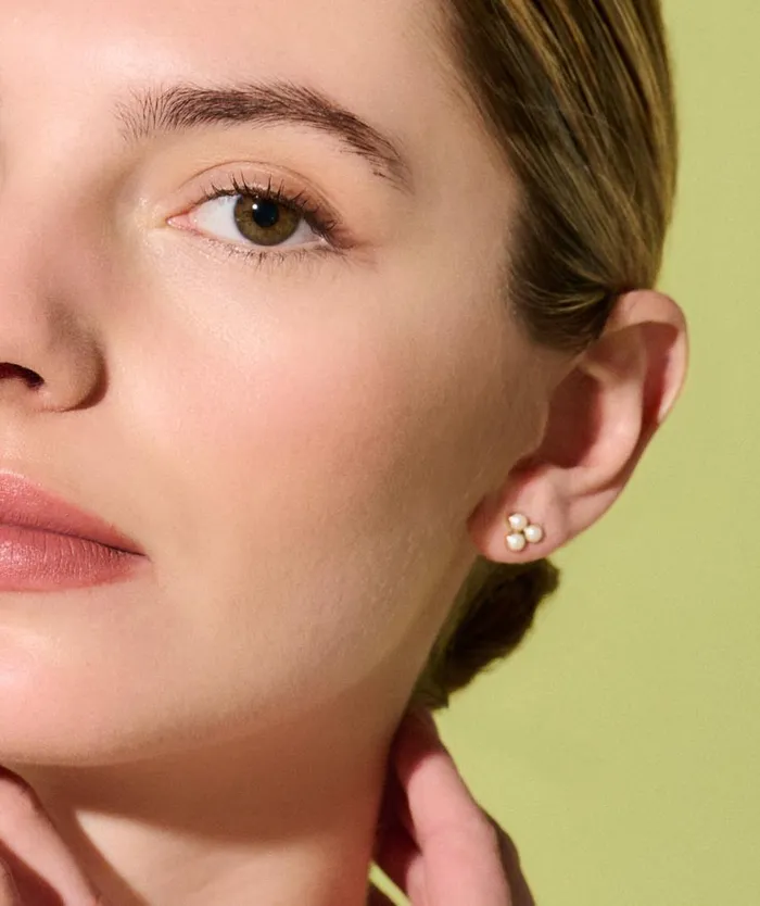 Earrings Women Olivia Burton Pearl Cluster Gold Stud Earrings