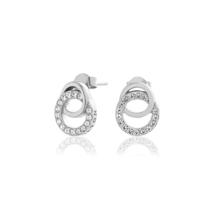 Earrings Women Olivia Burton Silver Interlink Drop Stud Earrings