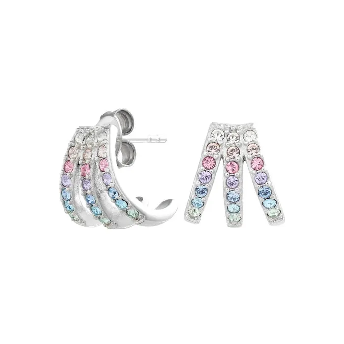 Earrings Women Olivia Burton Silver Rainbow Claw Earrings