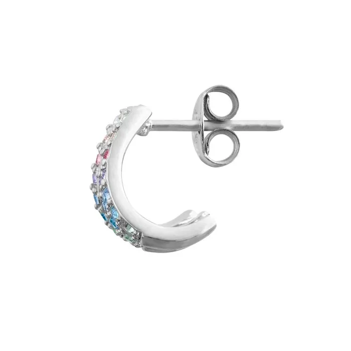 Earrings Women Olivia Burton Silver Rainbow Claw Earrings
