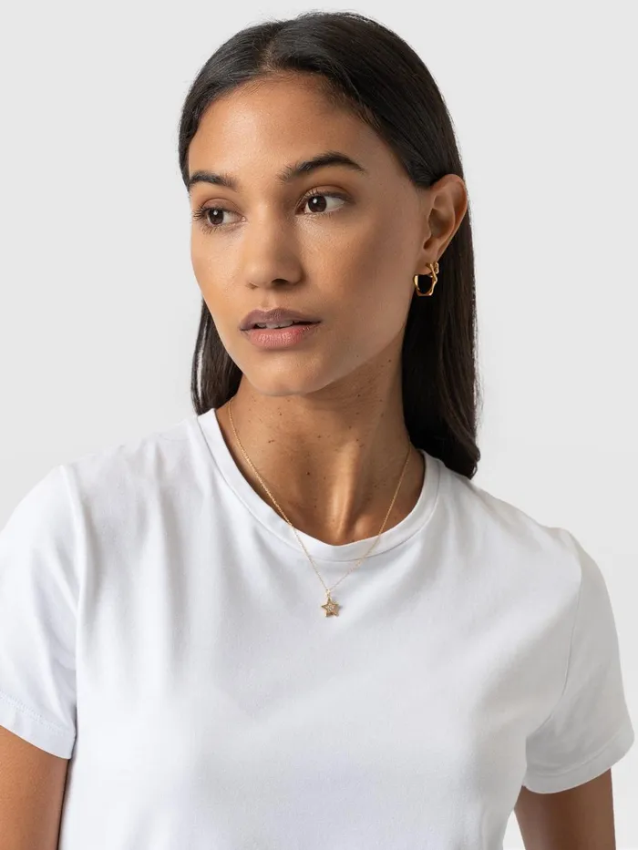 Easy Cotton Tee 8211 White White Women Saint And Sofia TShirts and Tanks