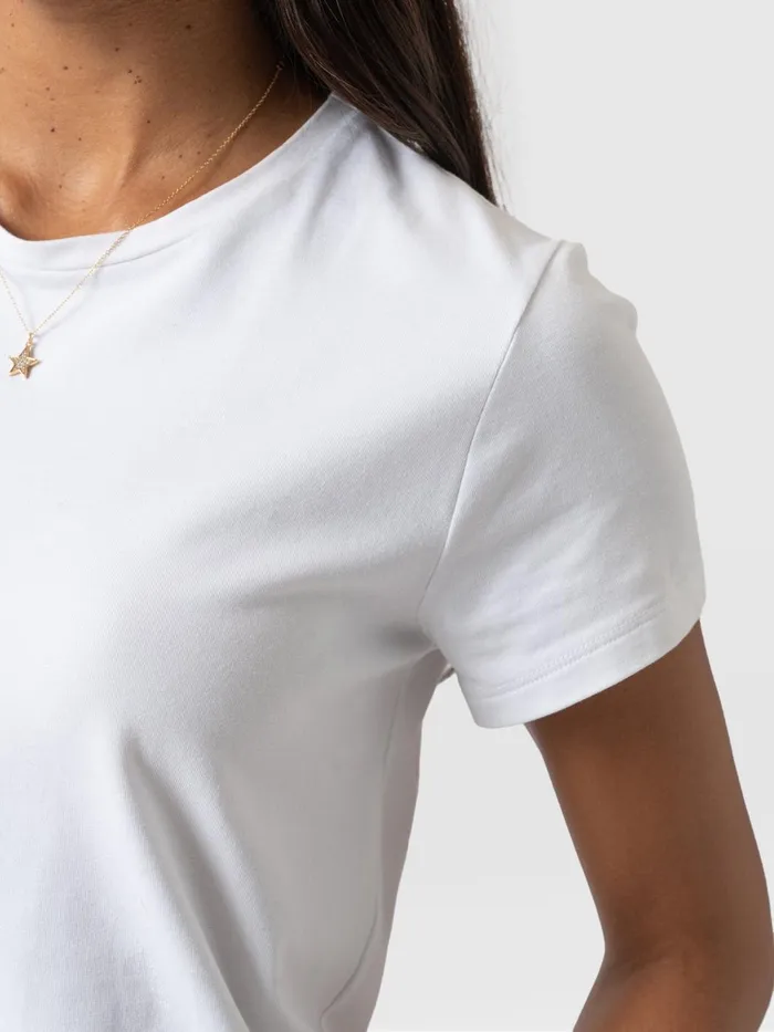 Easy Cotton Tee 8211 White White Women Saint And Sofia TShirts and Tanks